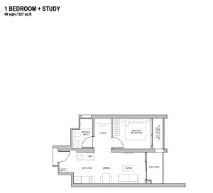 promenade-peak-floor-plan-1-bedroom-type-a2-singapore